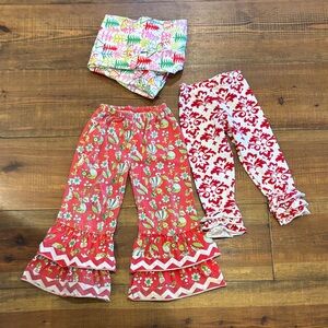 Kelly's Kids Red and White Floral Pants